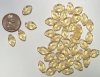 50 12mm Light Topaz Leaf Beads